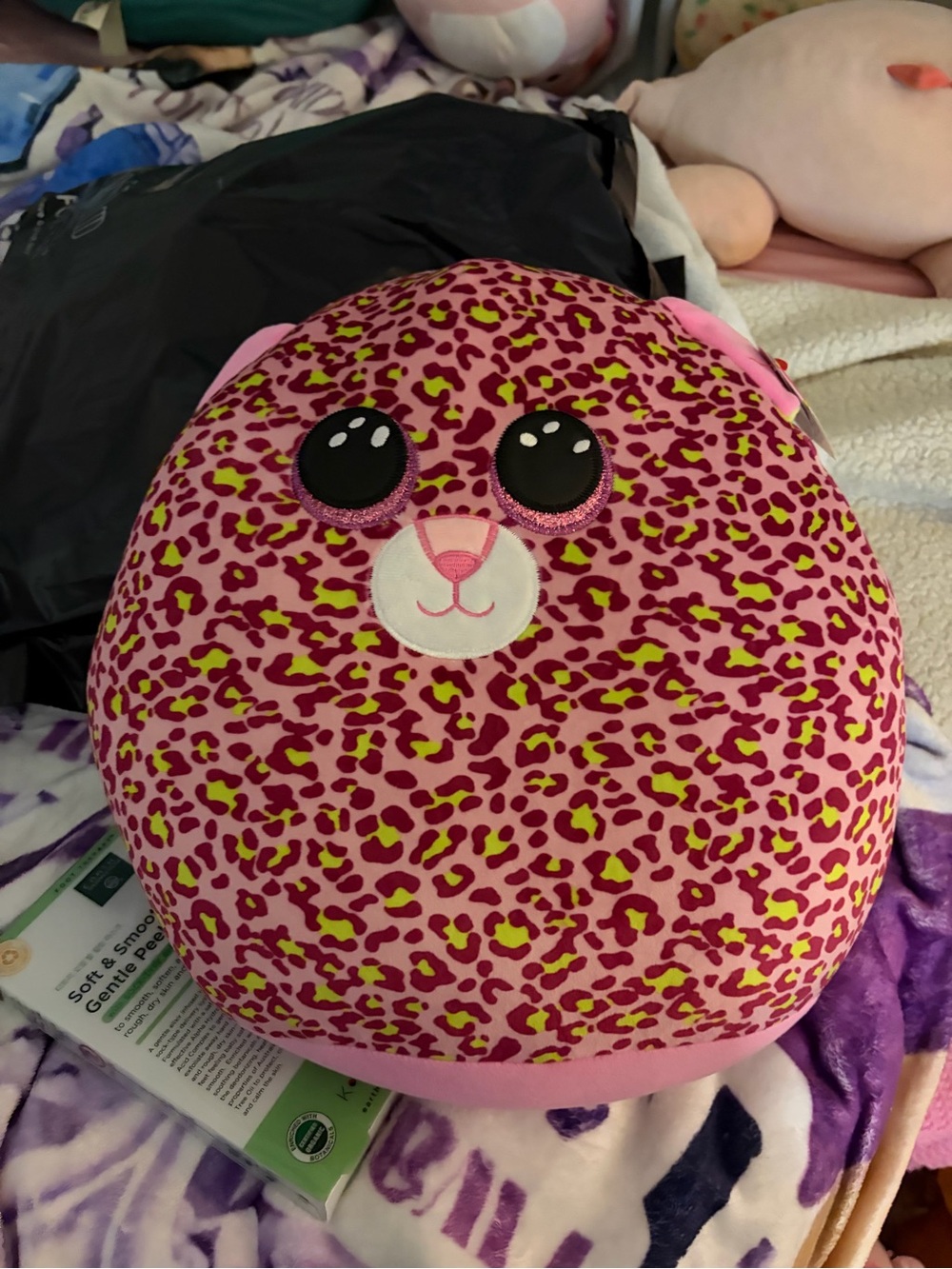 Pink cheetah stuffed animal
